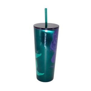 Starbucks Tumbler Mermaid Scales Green Purple Iridescent Cold Cup With Straw‎